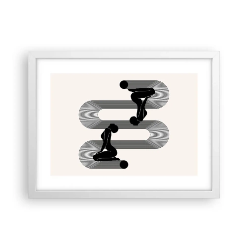 Poster în ramă albă - Simetrie senzuală - 40x30 cm