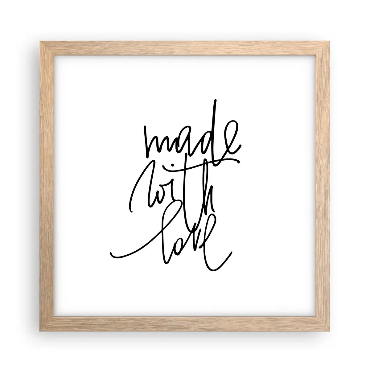 Poster în ramă de stejar deschis - Cel mai bun brand - 30x30 cm