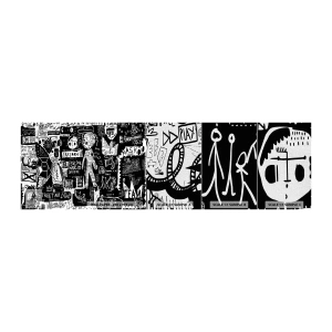 Mostră tapet Premium Canvas - Tinerețea duhovnicească a legii și a bucuriei - Graffiti, Bucată, Model modern - 100x30 cm