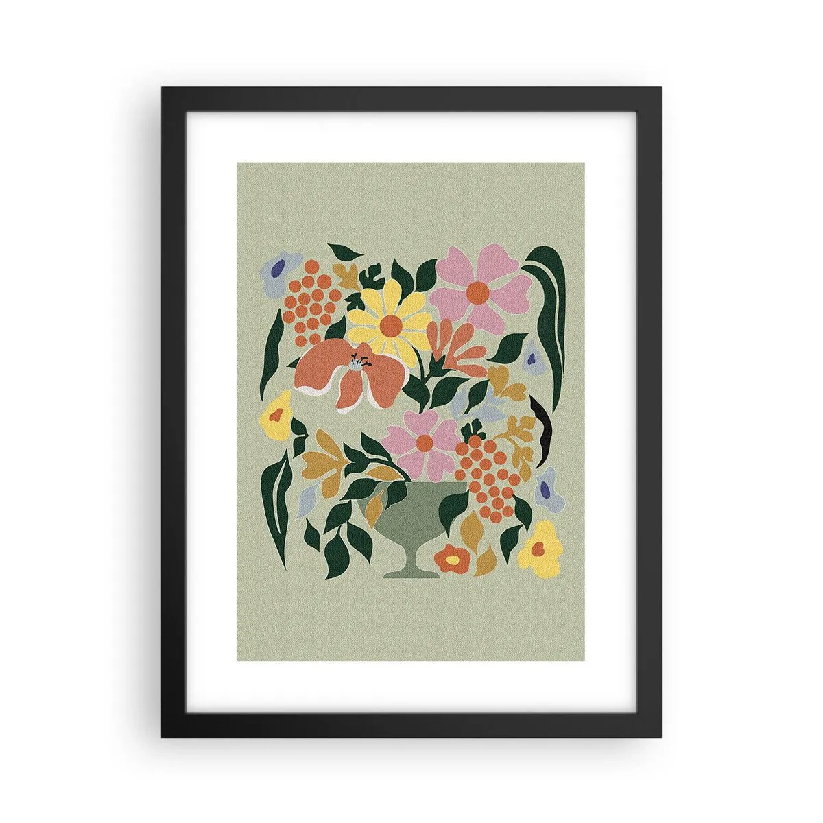 Poster în ramă neagră - Buchet plin de viață - 30x40 cm