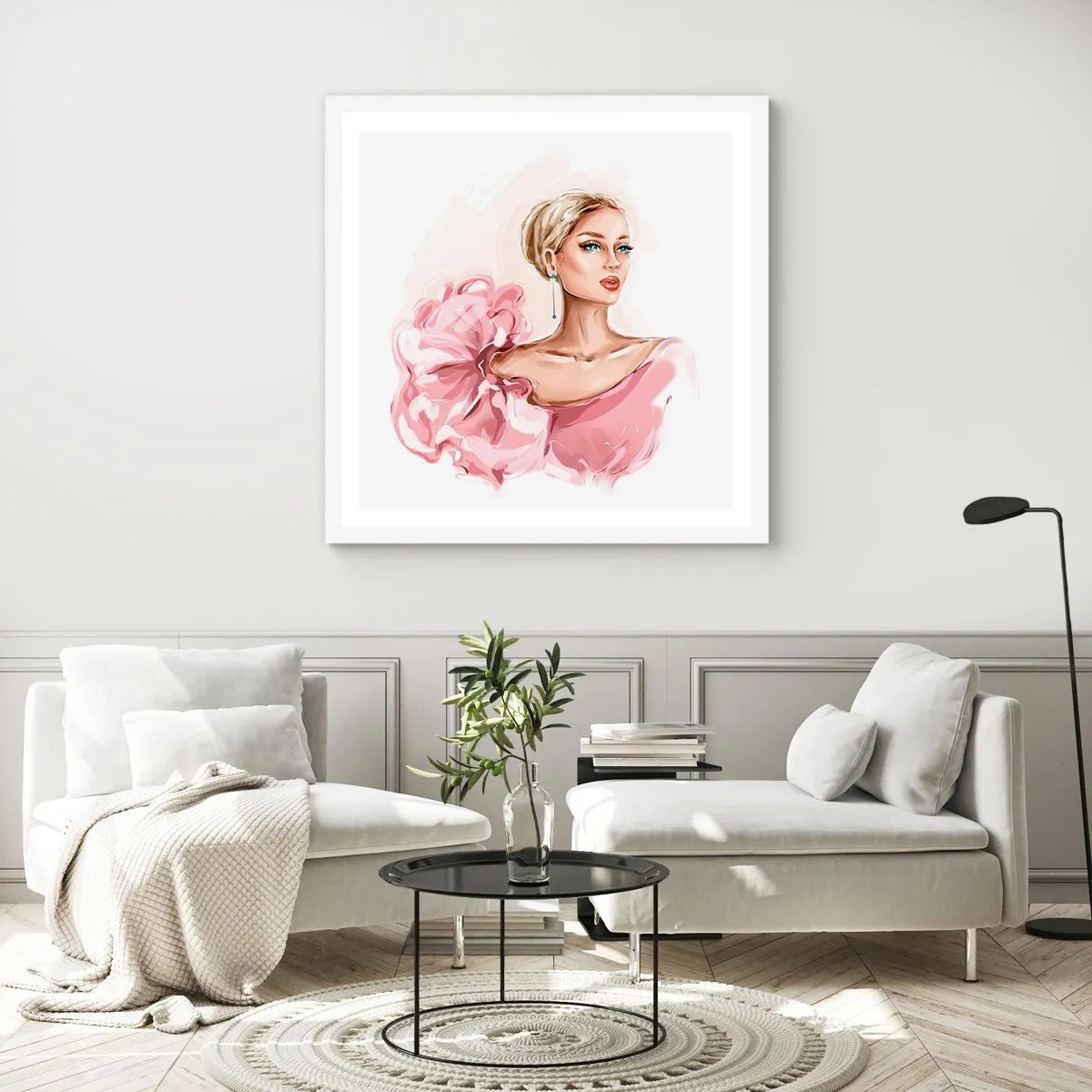 Poster în ramă albă - Așa cum a fost pictată... - 30x30 cm