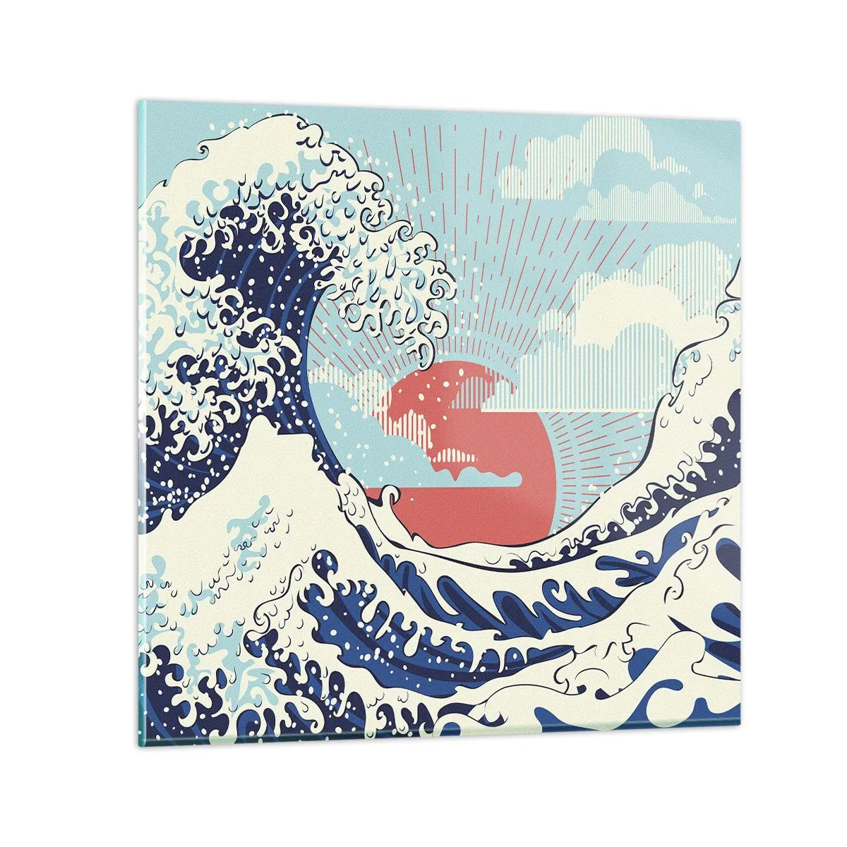 Tablou pe sticlă - Din inspirații japoneze - 30x30 cm
