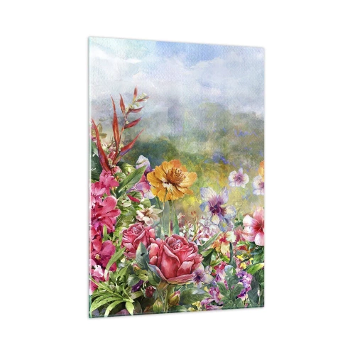 Tablou pe sticlă - O grădină înnebunită - 50x70 cm