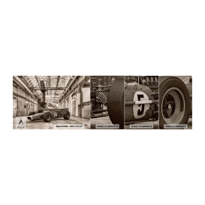 Mostră tapet Premium Sand - Odihna învingătorului - Formula 1, Retro, Automobile - 100x30 cm