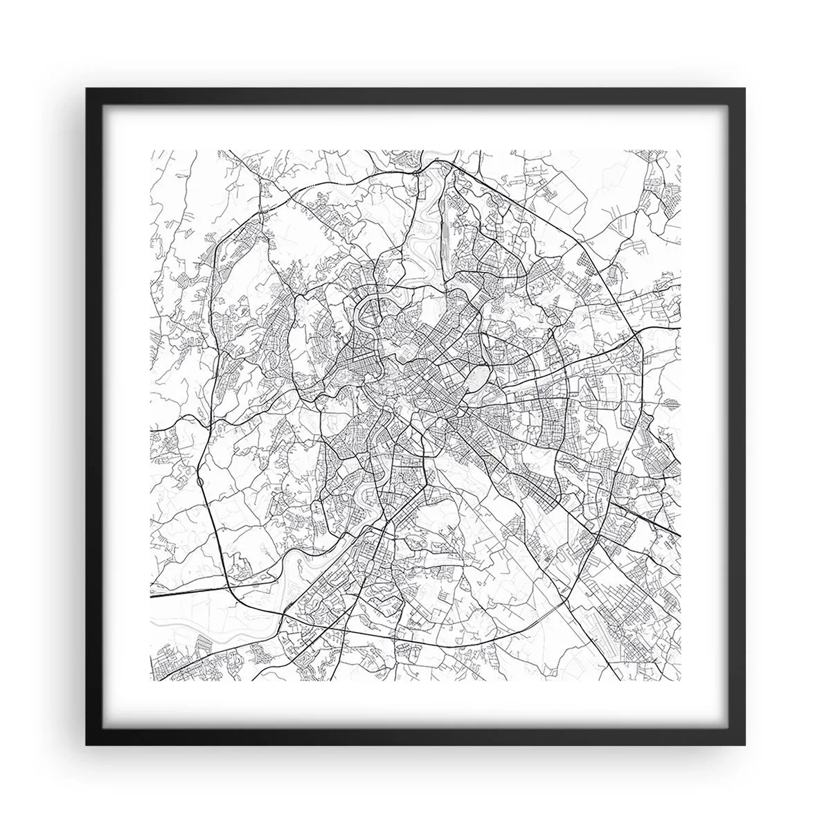 Poster în ramă neagră - Cerc roman - 50x50 cm