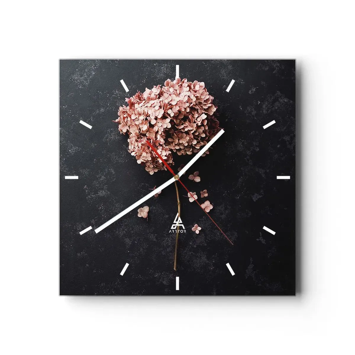 Ceas de perete - Ceas pe sticlă - Un semn cu adevărat romantic - 40x40 cm