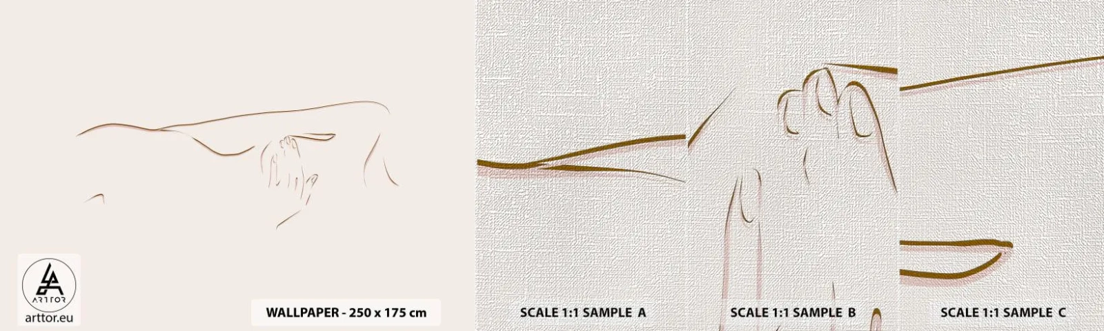 Mostră tapet Premium Canvas - Forma dorinței - Abstracția, Grafică, Bucată - 100x30 cm