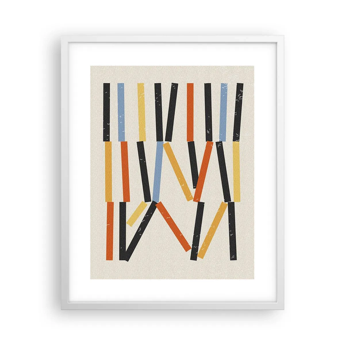 Poster în ramă albă - Compoziție la nivel - 40x50 cm