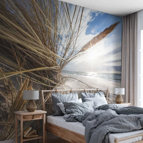 Fototapetă personalizată Premium Sand - O întâlnire a elementelor - Peisaj, Mare, Dunele