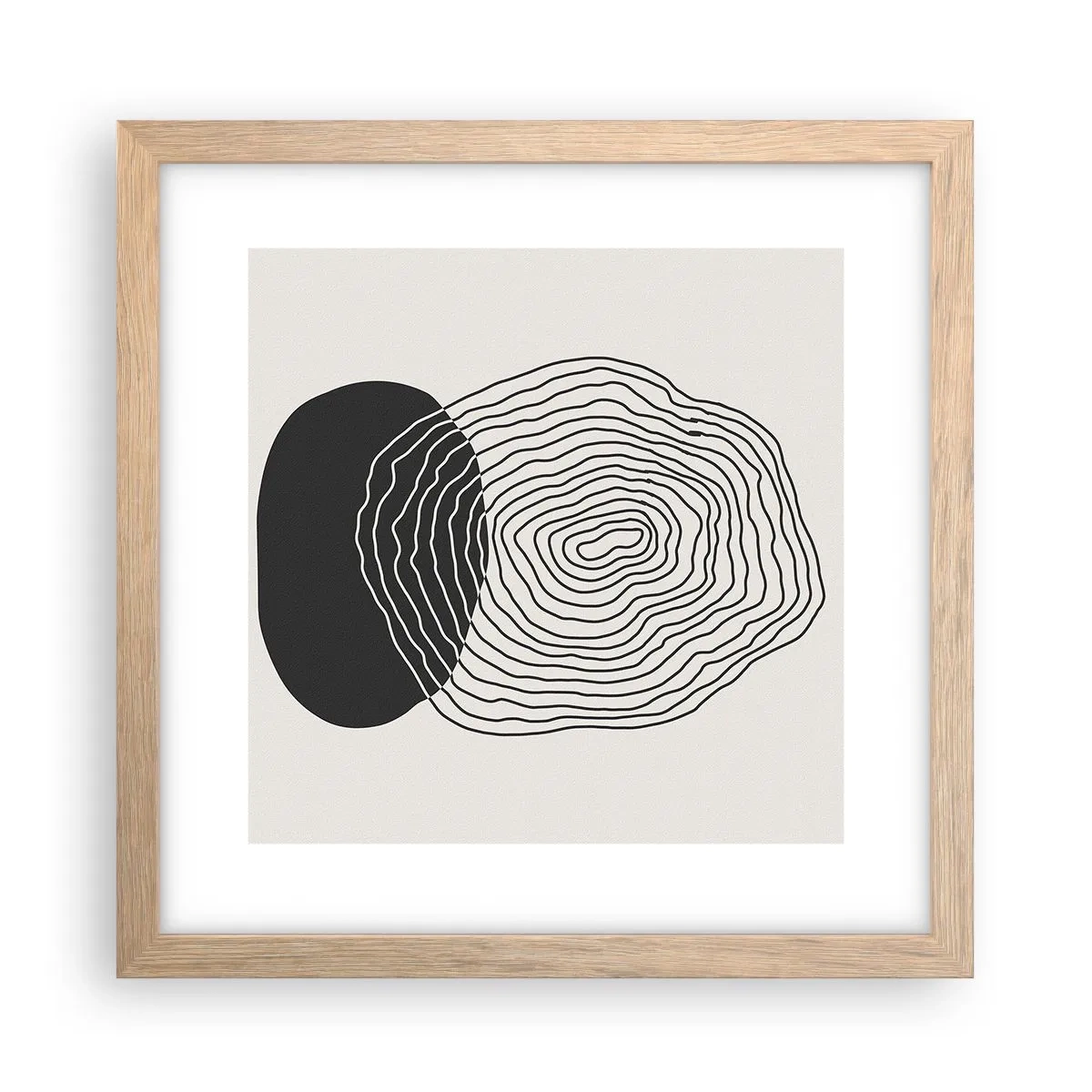 Poster în ramă de stejar deschis - Persistență și vibrațiile - 30x30 cm