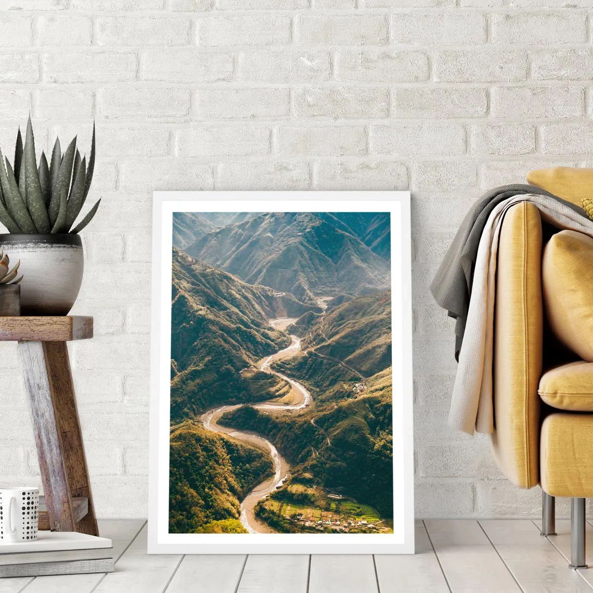 Poster în ramă albă - Direct din inima munților - 70x100 cm