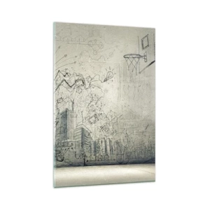 Tablou pe sticlă - Minunata mea viață de oraș - 80x120 cm