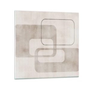 Tablou pe sticlă - Fuga geometrică - 60x60 cm