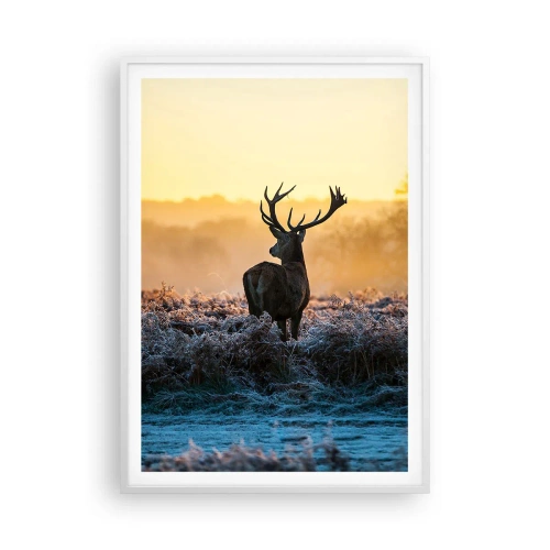 Poster în ramă albă - Încoronat pe domeniul său - 70x100 cm