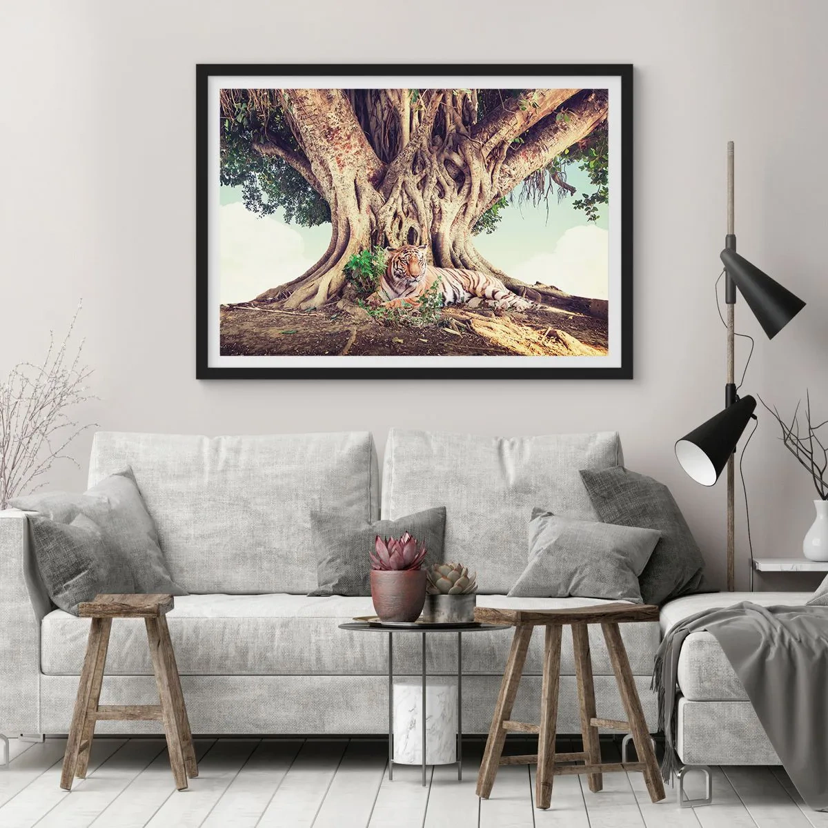 Poster în ramă neagră - O perspectivă din Geneză - 70x50 cm