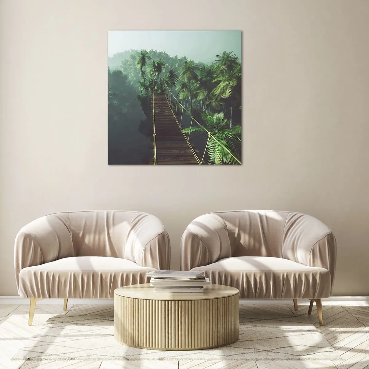 Tablou pe sticlă - Deasupra cazanului verde - 60x60 cm