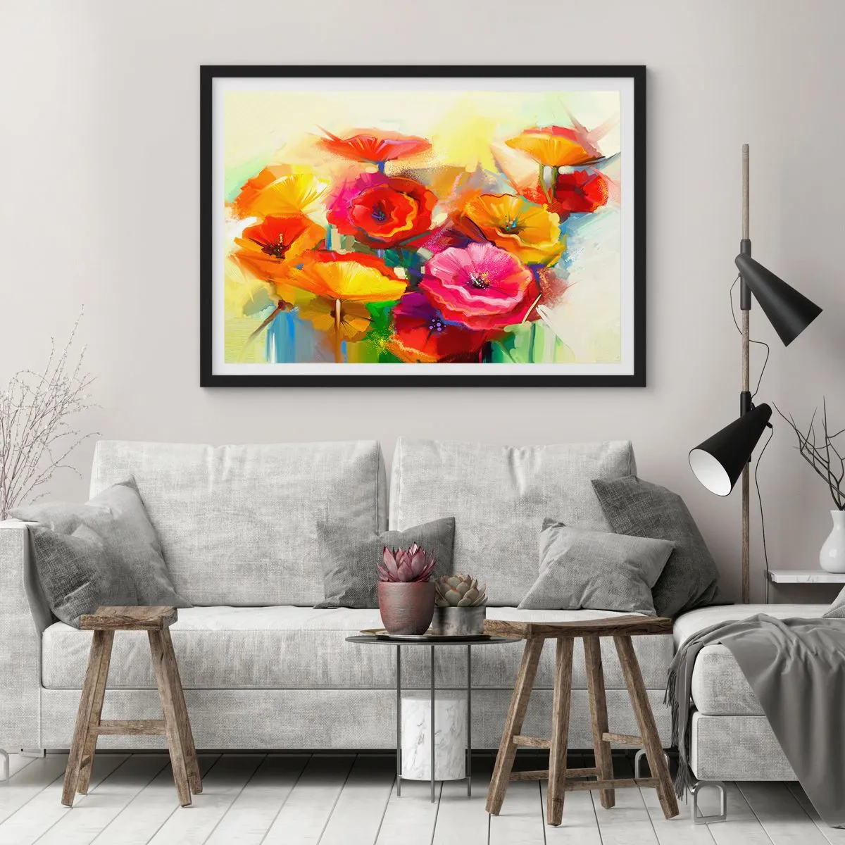 Poster în ramă neagră - Nu numai roșu - 70x50 cm