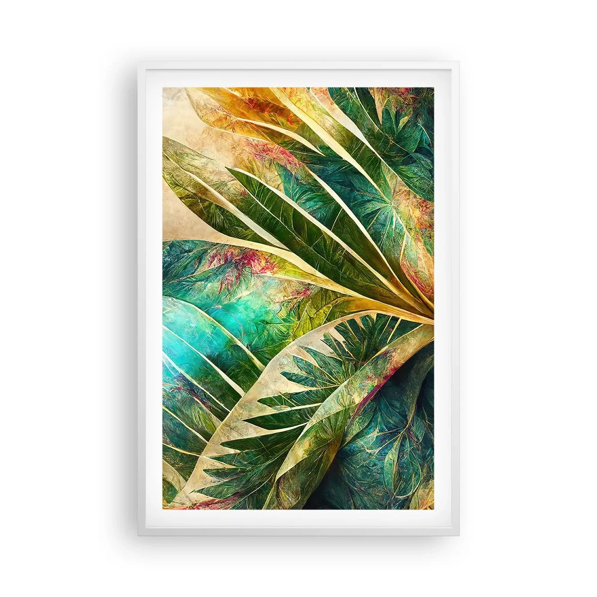 Poster în ramă albă - Culorile tropicelor - 61x91 cm