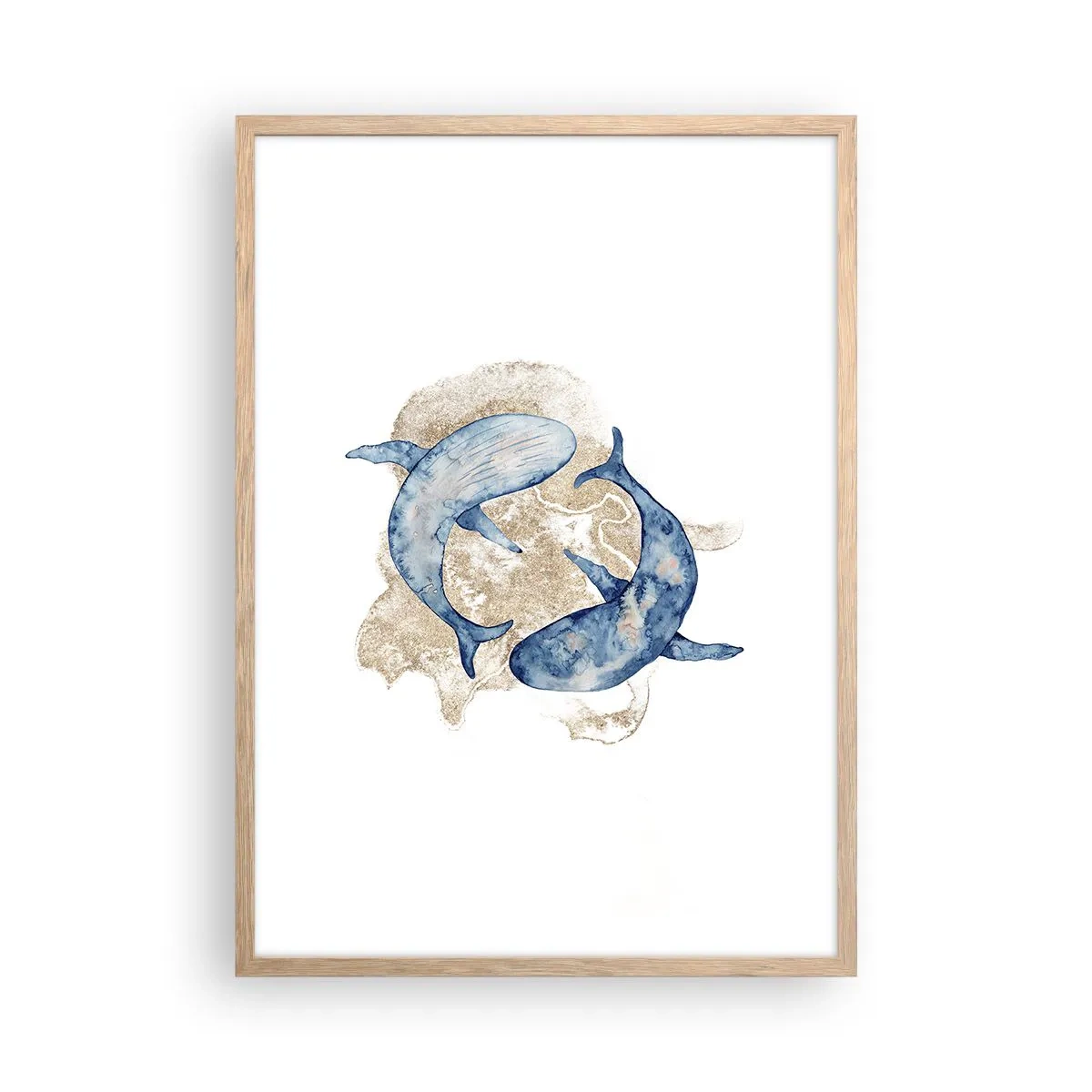 Poster în ramă de stejar deschis - Prietenie sau iubire? - 50x70 cm