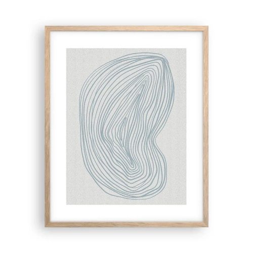 Poster în ramă de stejar deschis - Zâmbet de picături - 40x50 cm