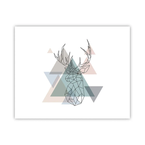 Poster - Într-o pădure geometrică - 50x40 cm