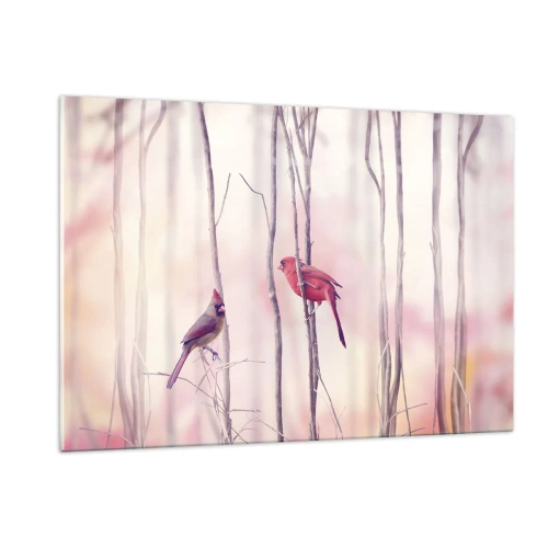 Tablou pe sticlă - O poveste din Pădurea Roz - 120x80 cm