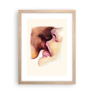 Poster în ramă de stejar deschis - Ca ziua și noaptea, ca cerul și pământul - 30x40 cm