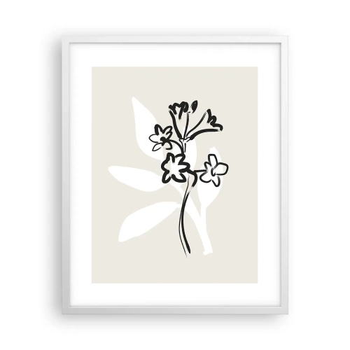 Poster în ramă albă - Schiță pentru ierbar - 40x50 cm