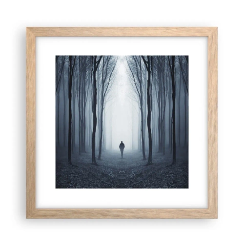 Poster în ramă de stejar deschis - Și totul este simplu și clar - 30x30 cm