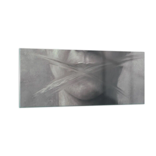 Tablou pe sticlă - Nici un cuvânt - 100x40 cm