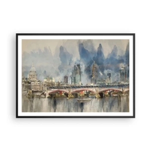 Poster în ramă neagră - Londra în toată splendoarea ei - 100x70 cm