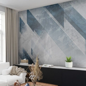 Tapet Standard Eco - Compoziția spațială - mișcarea griului - Abstracția, Bucată, Model modern - 200x140 cm