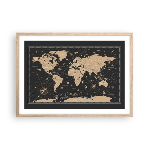 Poster în ramă de stejar deschis - Limitele lumii mele - 70x50 cm