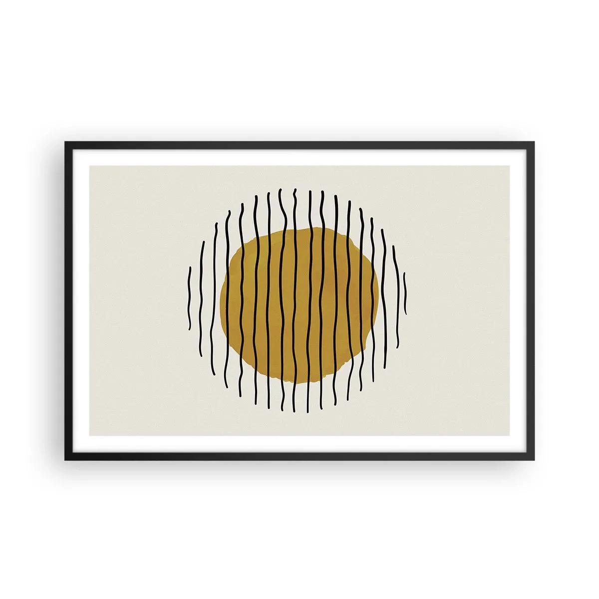 Poster în ramă neagră - Abstracție tremurândă de căldură - 91x61 cm