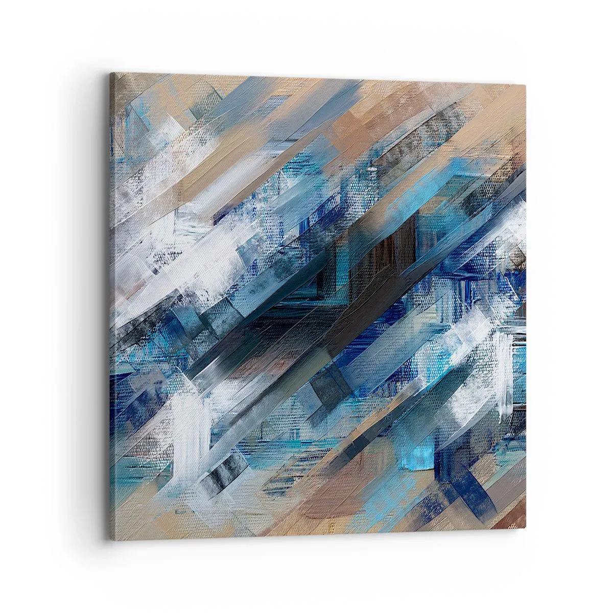 Tablou pe pânză - Pe o pantă albastră - 70x70 cm