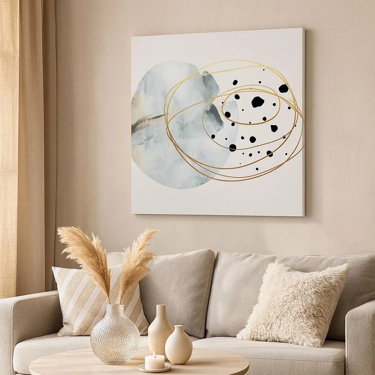 Tablou pe pânză - În îmbrățișarea spațiului - 30x30 cm