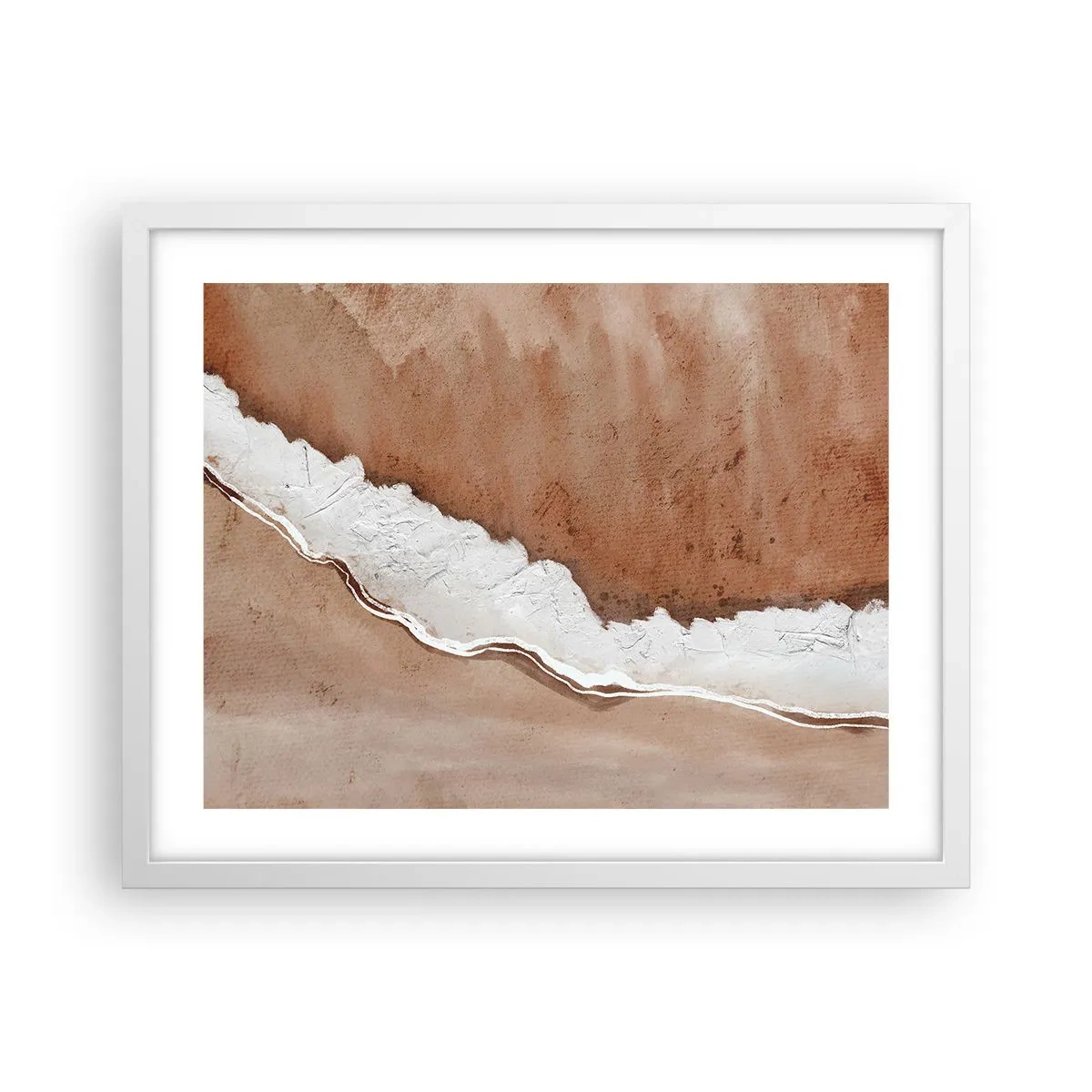 Poster în ramă albă - În culorile pământului - 50x40 cm