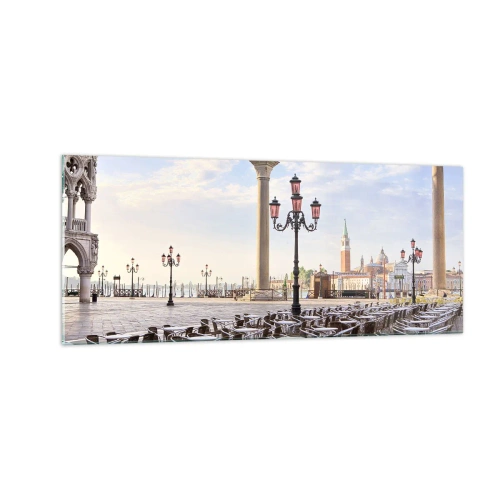 Tablou pe sticlă - Poftiți, totul e gata - 100x40 cm