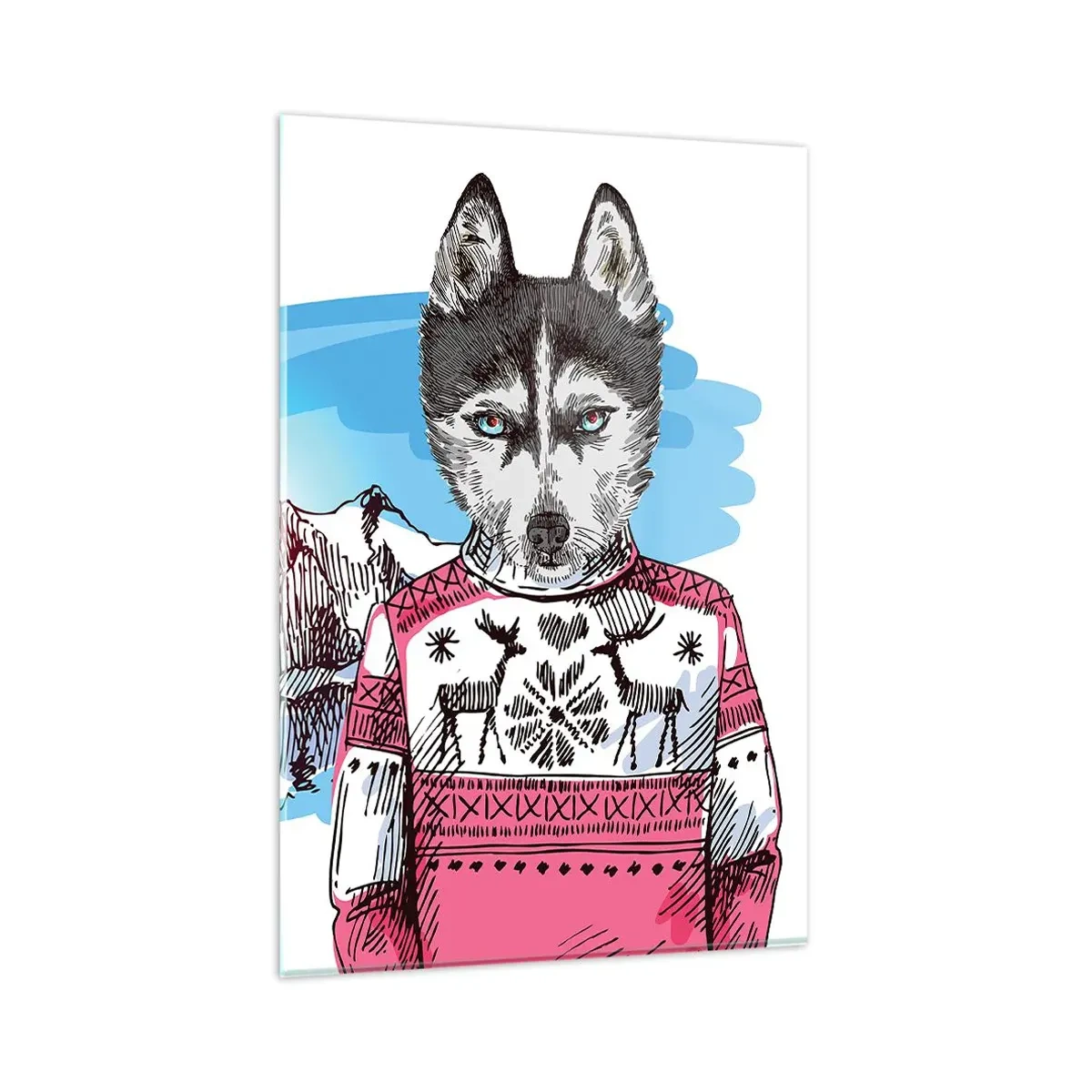 Tablou pe sticlă - Lupul în lâna de oaie - 80x120 cm