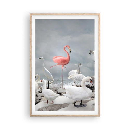 Poster în ramă de stejar deschis - De unde am venit? - 61x91 cm