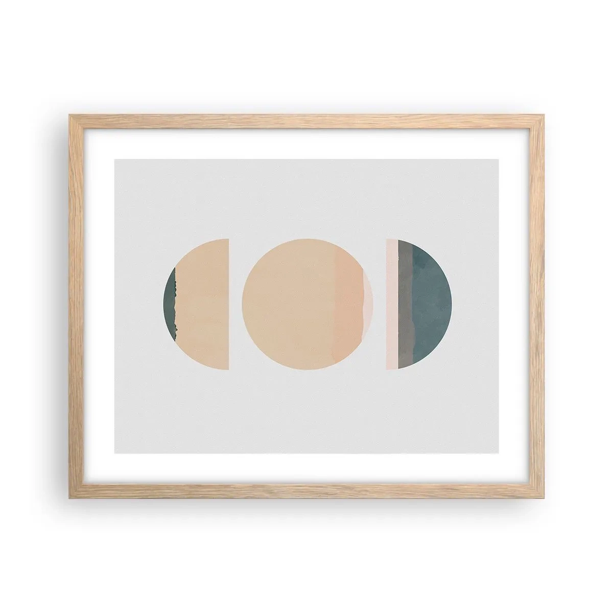 Poster în ramă de stejar deschis - Roată cu roată - 50x40 cm