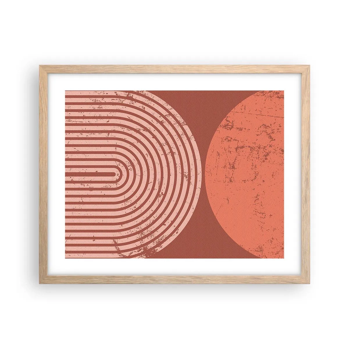Poster în ramă de stejar deschis - Relație strânsă - 50x40 cm
