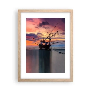 Poster în ramă de stejar deschis - O seară exotică - 30x40 cm