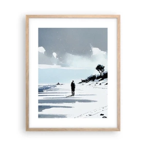 Poster în ramă de stejar deschis - Singuratic - 40x50 cm