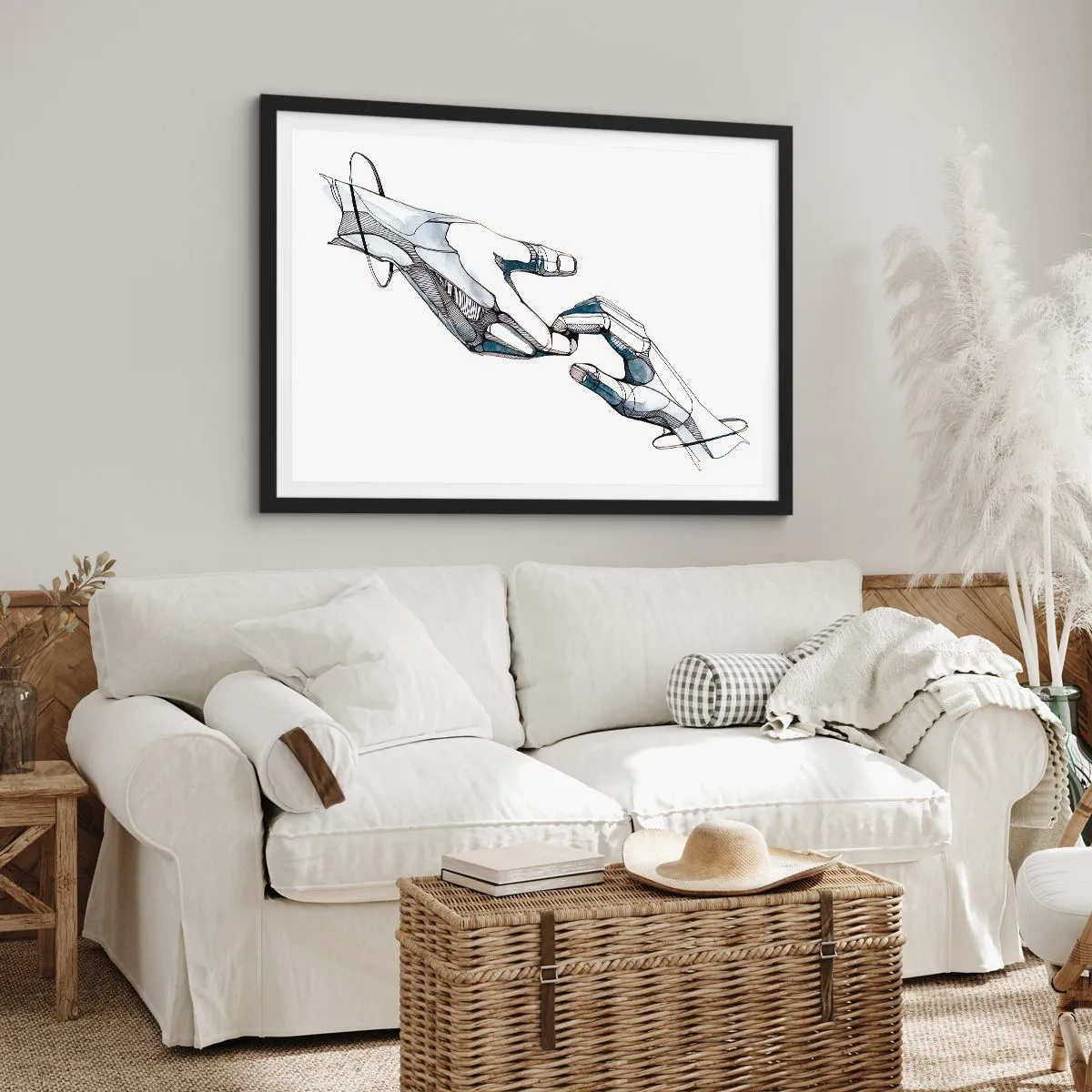 Poster în ramă neagră - Gest frumos - 40x30 cm