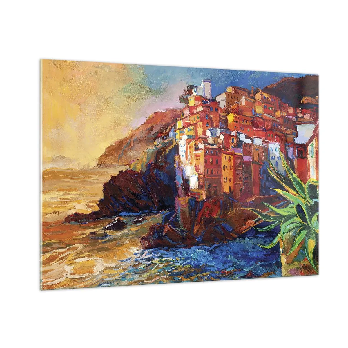 Tablou pe sticlă - Oraș italian de vis - 100x70 cm