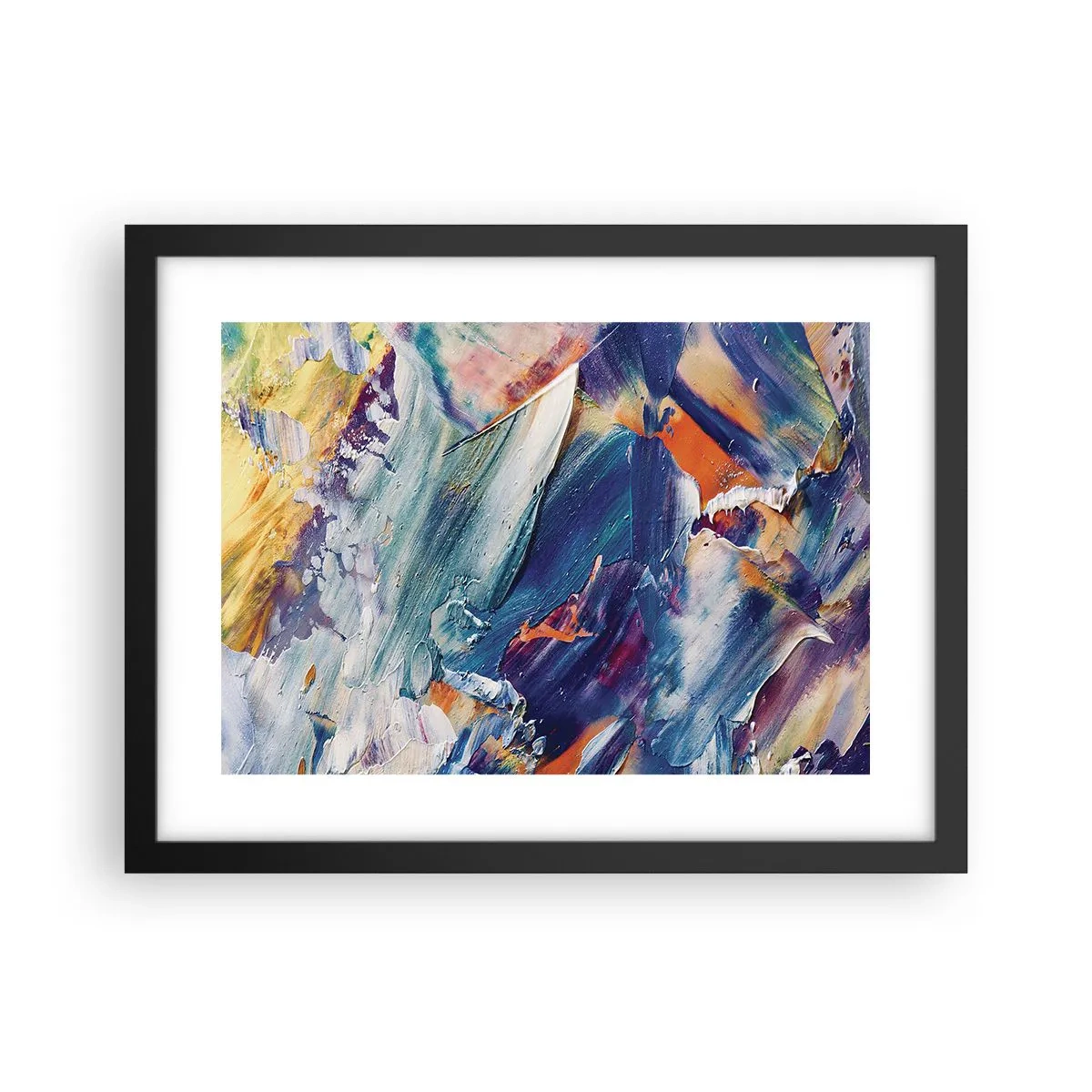 Poster în ramă neagră - Confuzie de culori - 40x30 cm