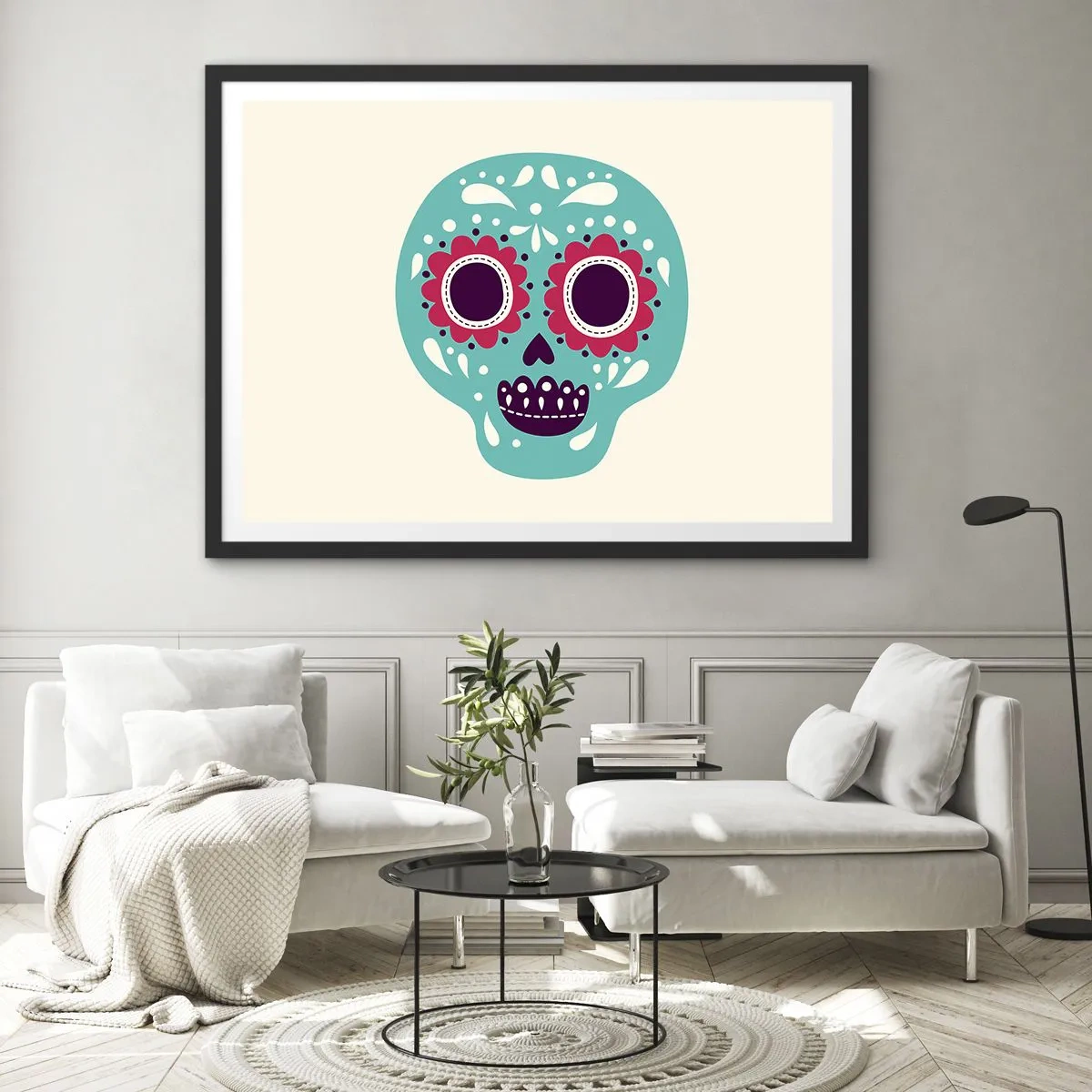 Poster în ramă neagră - Viața - distracție până la moarte - 70x50 cm