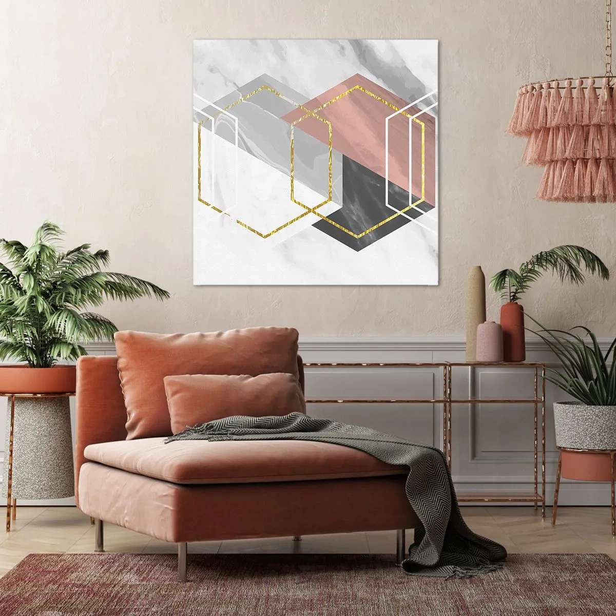 Tablou pe pânză - Compoziția lanțului - 70x70 cm