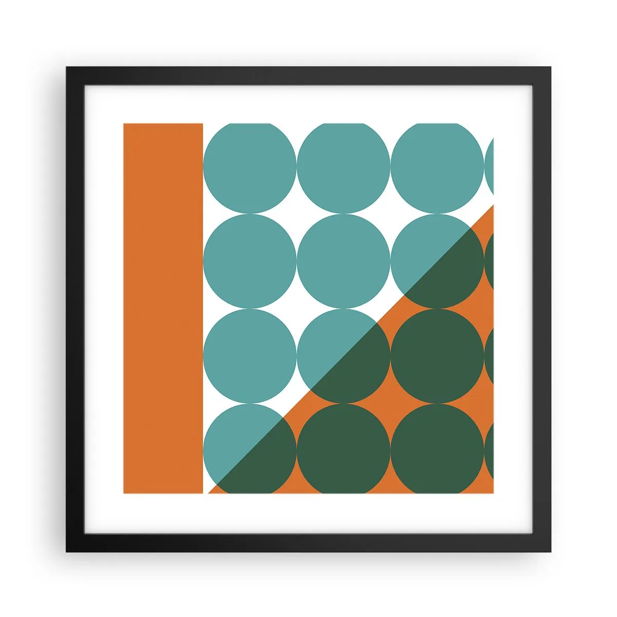 Poster în ramă neagră - Sus și pe diagonală - 40x40 cm